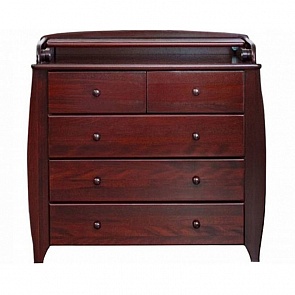 Комод с 5 ящиками и пеленальным столом Лель БИ 31, орех темный  35 (Лель, LIEL-АБ 31_орех темный  35)